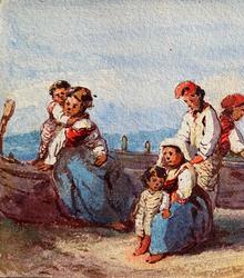 Familia de pescadores en Capri